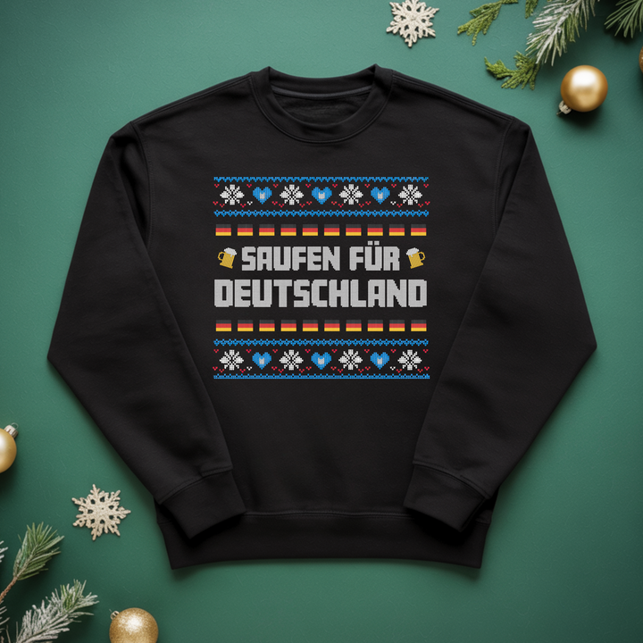 Saufen für Deutschland - Weihnachten Sweatshirt Unisex