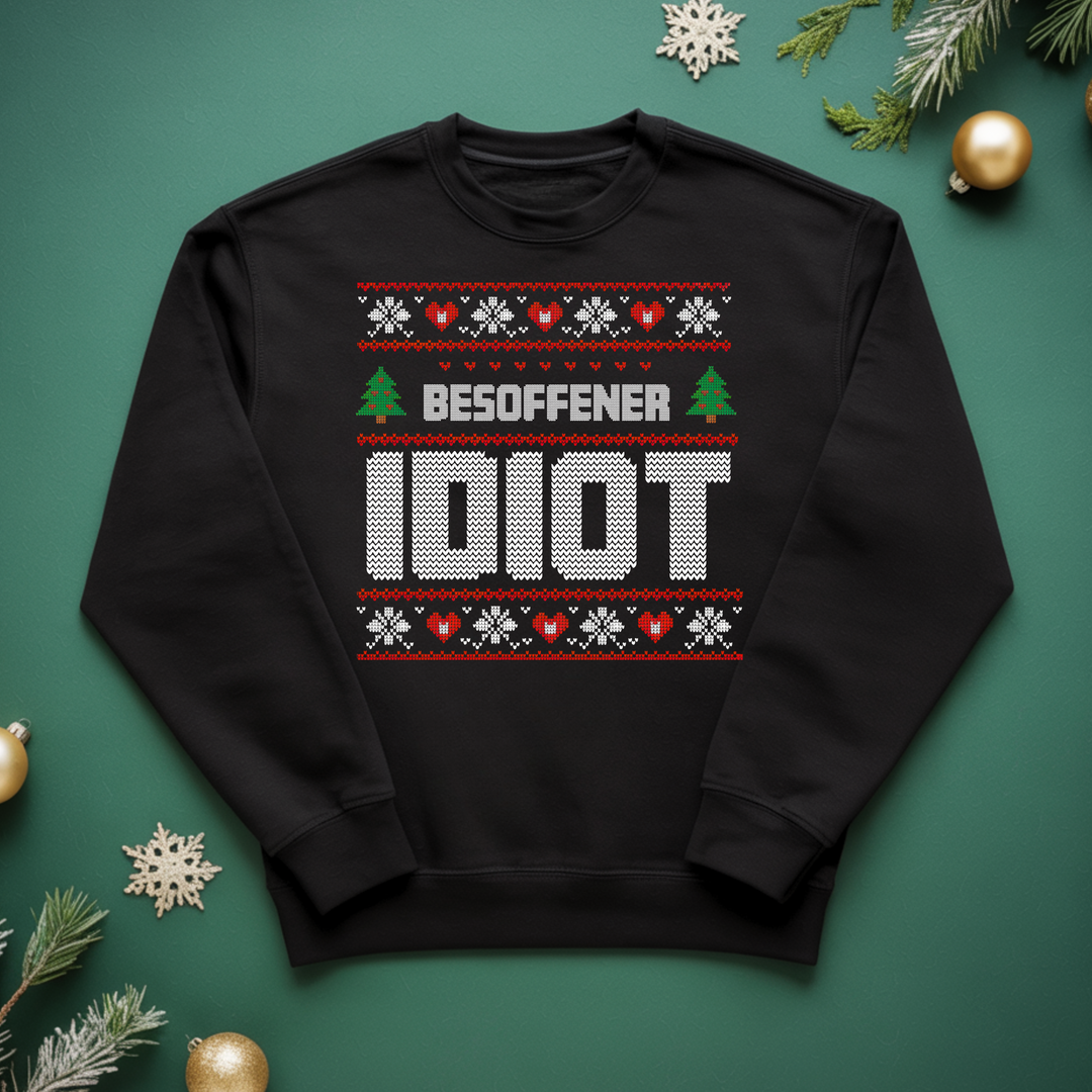 Besoffener Idiot - Weihnachten Sweatshirt Unisex