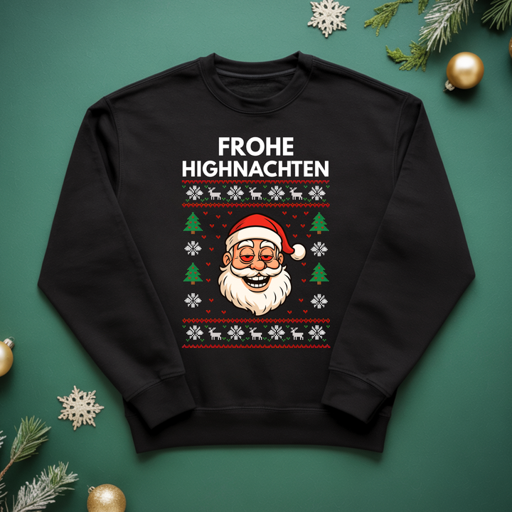 Frohe Highnachten - Weihnachten Sweatshirt Unisex