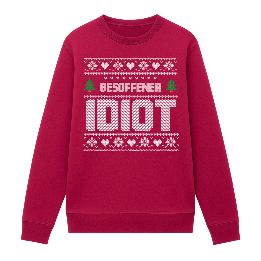 Besoffener Idiot - Weihnachten Sweatshirt Unisex