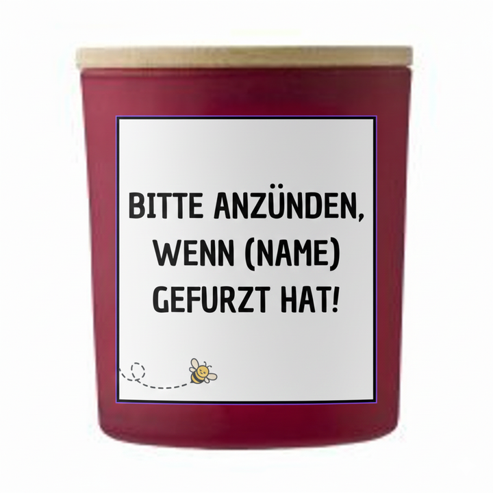 Furz Kerze personalisierbar
