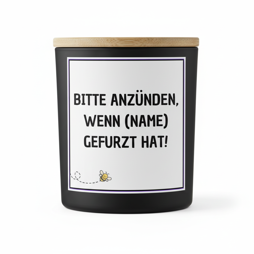 Furz Kerze personalisierbar