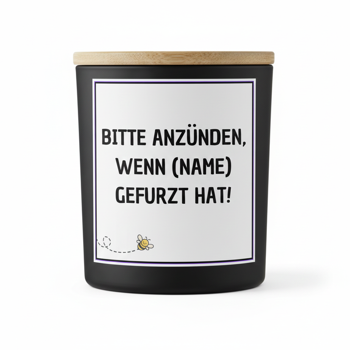 Furz Kerze personalisierbar